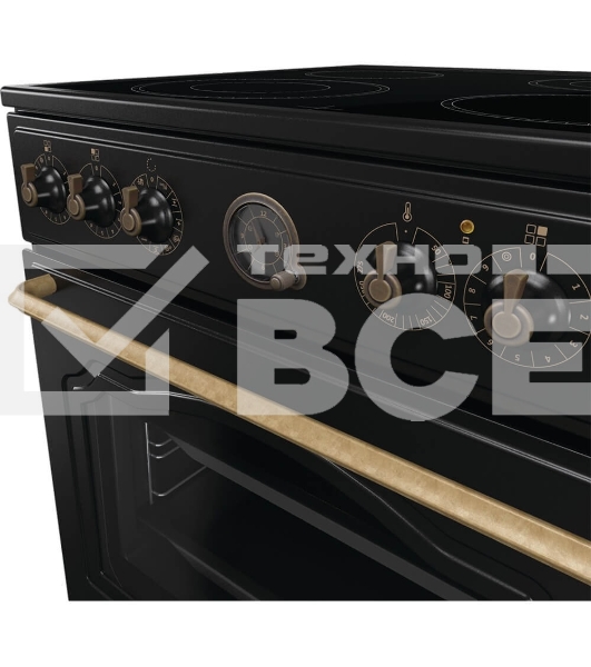 Электрическая плита Gorenje GECS6B71CLB черный стеклокерамика (без крышки)