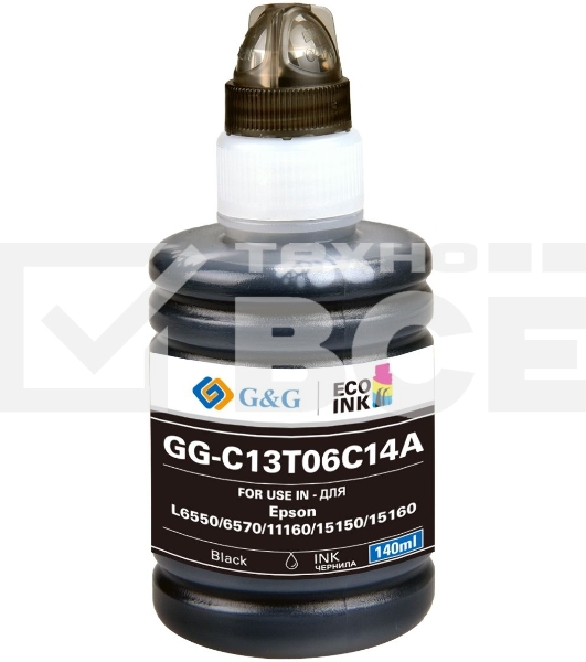 Чернила G&G GG-C13T06C14A №112 черный140мл для Epson L6550/6570/11160/15150/15160