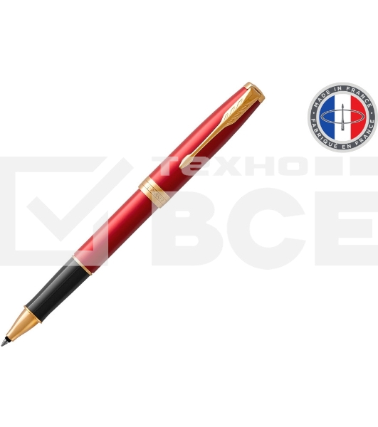 Ручка роллер Parker Sonnet Core T539 (CW1931475) LaqRed GT F черн. черн. подар.кор.