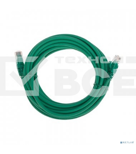 Патч-корд U/UTP REXANT категория 6, RJ45-RJ45, неэкранированный, 26AWG, LSZH, зеленый, 5 м