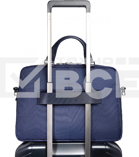 Деловая сумка Piquadro Orion CA6623S136/BLU с отделением для ноутбука синий ткань/натур.кожа