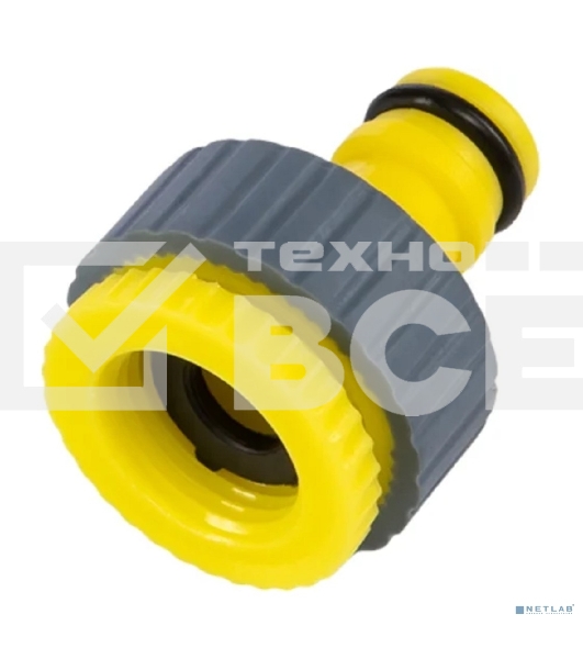 Адаптер на кран быстрого соединения 1/2'-3/4' с термопластичной резиной Профи ЧЕТЫРЕ СЕЗОНА