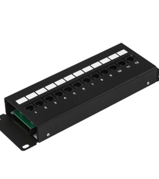 Патч-панель Lanmaster LAN-PPF12U5E/W 19' 1U 12xRJ45 кат.5e UTP