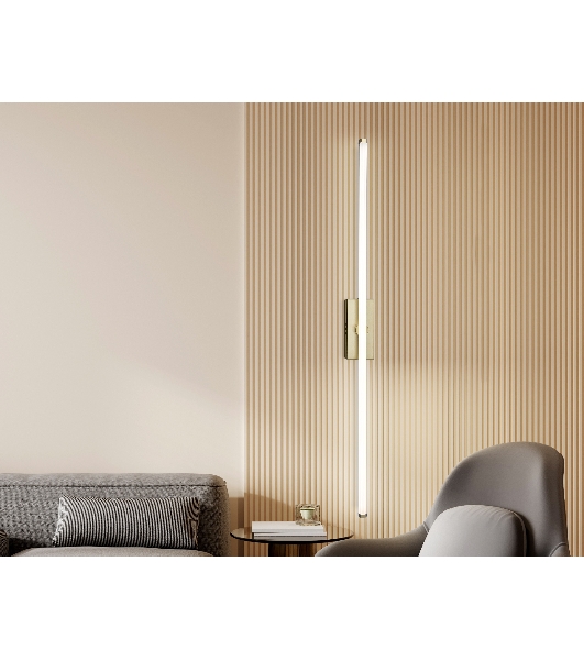 Настенный светодиодный светильник Ambrella light FL6124 GD золото 14W 3000K-6400K 610*45*80