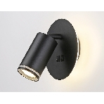 Настенный светильник с выключателем Ambrella light FW2463 BK черный GU10 max 12W+LED 4200K 7W D145*150, фото2