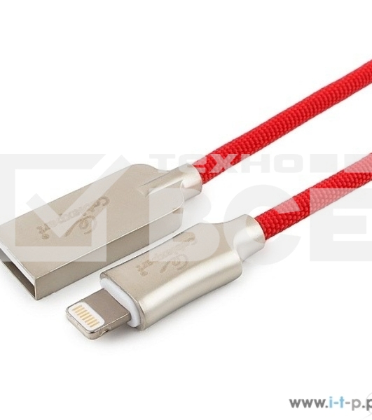 Кабель USB Cablexpert для Apple CC-P-APUSB02R-1M, MFI, AM/Lightning, серия Platinum, длина 1м, красный, блистер
