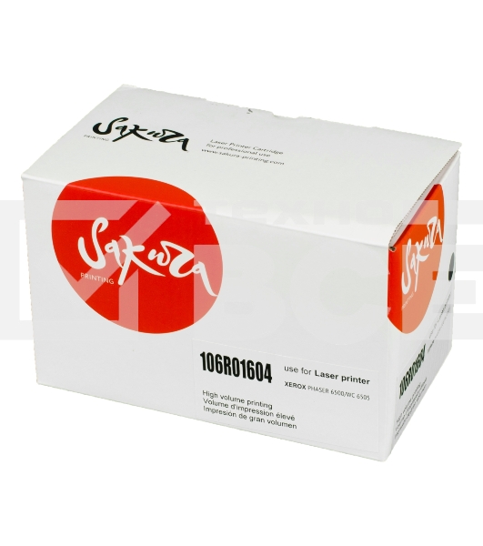 Картридж лазерный Sakura 106R01604 для Xerox Phaser 6500/Workcenter 6505, черный, 3000 к.