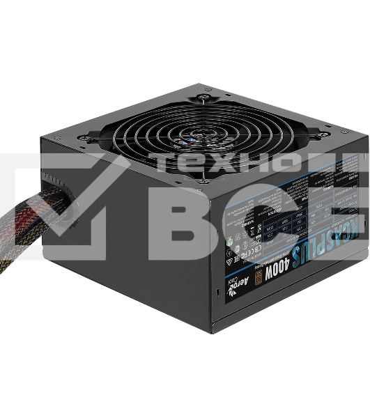 Блок питания Aerocool / Formula KCAS PLUS 400W, Ret, ATX, 80+ Bronze, APFC, 2xPCIe 6+2P, 6xSATA, 4xPATA, 12cm fan