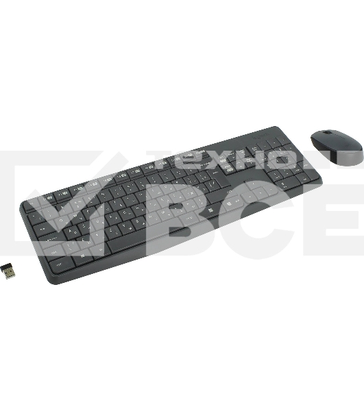 Клавиатура + мышь Logitech MK235 клав:черный мышь:черный USB беспроводная