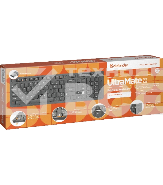 Клавиатура Defender ULTRAMATE SM-535 RU беспроводная USB, радиоканал, черный
