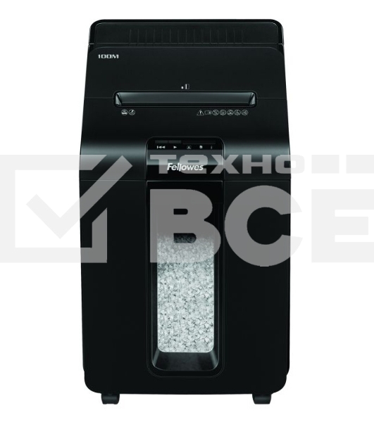 Шредер Fellowes AutoMax 100M (секр.P-4)/фрагменты/100лист./23лтр./скрепки/скобы/пл.карты