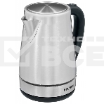 Чайник электрический Hyundai HYK-S3020 1.7л. 2200Вт серебристый матовый/черный (корпус: металл), фото4