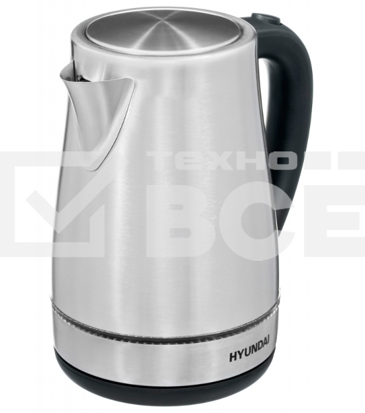 Чайник электрический Hyundai HYK-S3020 1.7л. 2200Вт серебристый матовый/черный (корпус: металл)