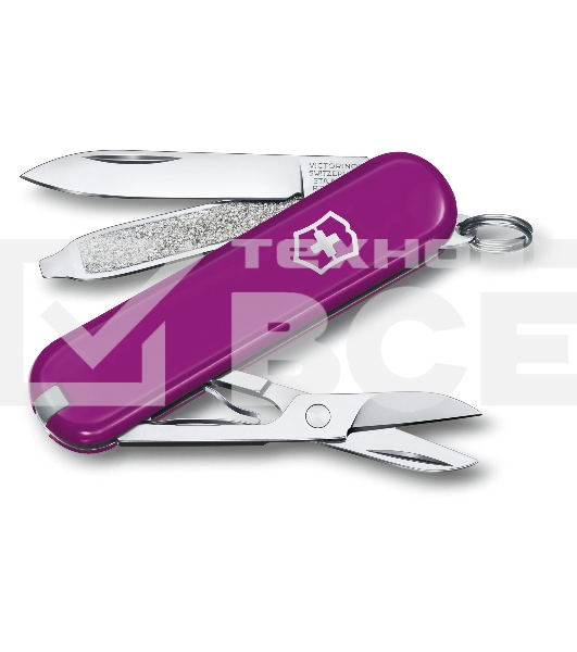 Нож перочинный Victorinox Classic Tasty Grape (0.6223.52G) 58мм 7 функций карт.коробка