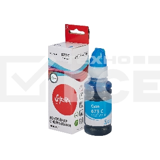 Контейнер с чернилами Sakura C13T67324A (673 C) для Epson, голубой, 5400 к., 70 мл.