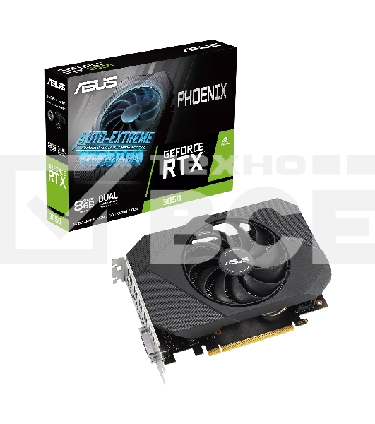 Видеокарта Asus PH-RTX3050-8G-V2  PCI-E 4.0 128 GDDR6 1777/14000 1xDVI-D 1xHDMI 1xDP HDCP Ret