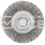 Щетка для УШМ Сибртех, 125 мм посадка 22,2 мм плоская, витая проволока 0,3 мм, фото2