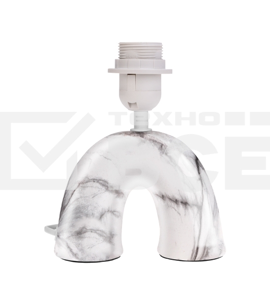 Светильник декоративный настольный Rexant Форте, основание дуга под белый мрамор, черный абажур, цоколь Е27, 60Вт