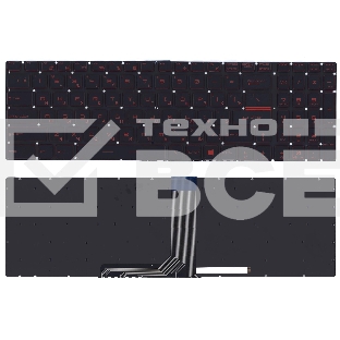 Клавиатура для ноутбука MSI GT72 GS60 GS70 GP62 GL72 GE72 черная с красной подсветкой