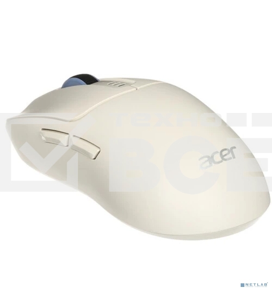 Мышь беспроводная Acer OMR312 бежевый, 3200 dpi, радиоканал, Bluetooth, USB, кнопки - 5
