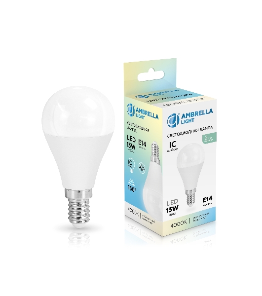 Лампа светодиодная	451314 LED P45 13W IC E14 4000K 175-265V