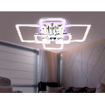 Потолочный светодиодный светильник FA5307/4+2 CH хром 176W 800*550*140 (ПДУ РАДИО 2.4G), фото 1