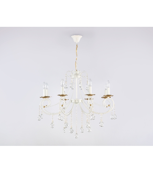 Светильник Ambrella light TR4917/8 WH/GD белый/золото E14/8 max 40W D740*930