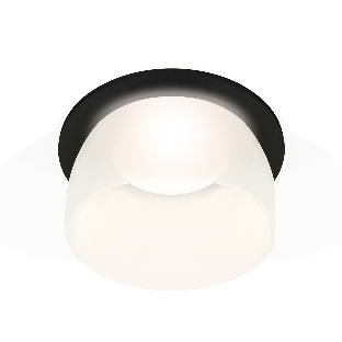 Комплект встраиваемого светильника Ambrella light XC7622047 SBK/FR черный песок/белый матовый MR16 GU5.3 (C7622, N7177)