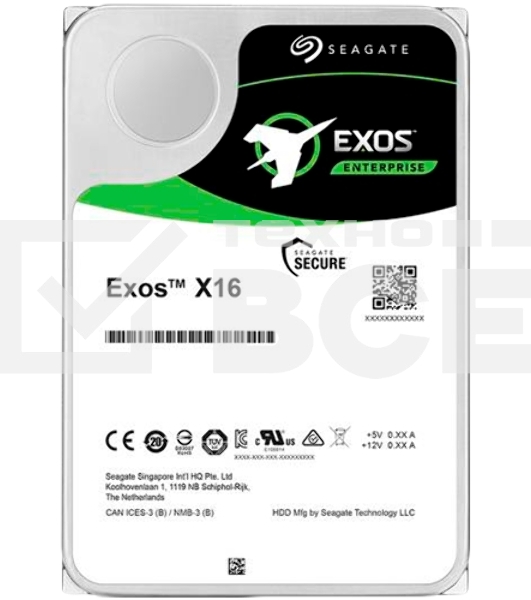 Жесткий диск Seagate HDD 10Tb Seagate Enterprise Exos X16 512E ST10000NM001G  3.5
