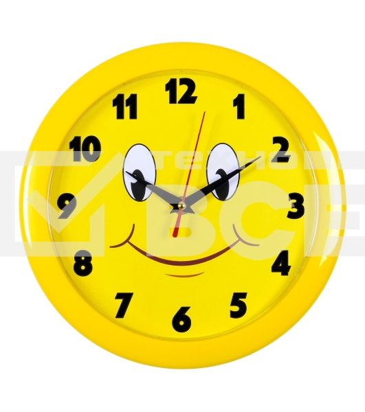 Часы настенные аналоговые Бюрократ WALLC-R81P D 23 см желтый