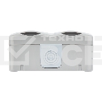 Блок горизонтальный 2 розетки (керамика) Mini OG IP54 с заземлением, о/у, серый Kranz, фото7