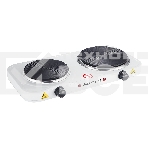 Плитка Galaxy Line GL 3002, белый, электрическая, 2500 Вт (1000Вт+1500Вт), 2 закрытых нагревательных элемента, макс. нагрузка 10 кг, диаметр нагрев. элементов 155 и 185 мм, металлический корпус покрыт эмалью, плавная регулировка температуры нагрева, 2 индикатора работы, фото6