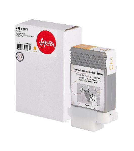 Картридж струйный Sakura 2888C001 ( PFI-120 Y) для Canon, желтый, 130 мл.
