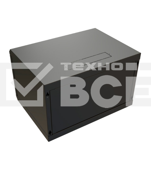 Шкаф коммутационный WRline (WR-TW-0966-GP-RAL9004) настенный 9U 600x600мм пер.дв.стекл 2 бок.пан. 60кг черный 520мм 500мм IP20 сталь