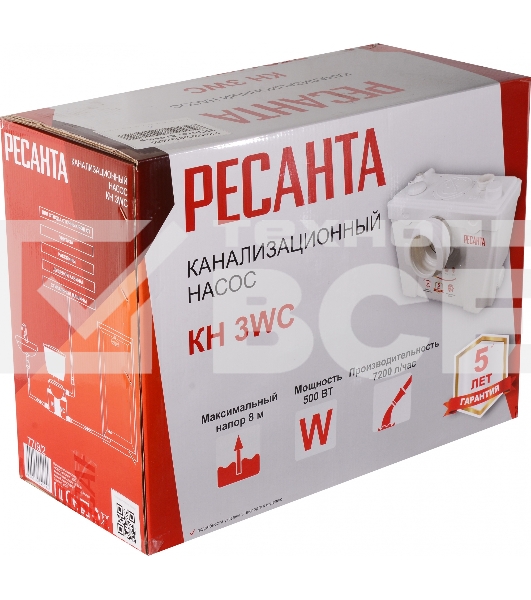 Канализационный насос Ресанта КН 3WC 77/9/2