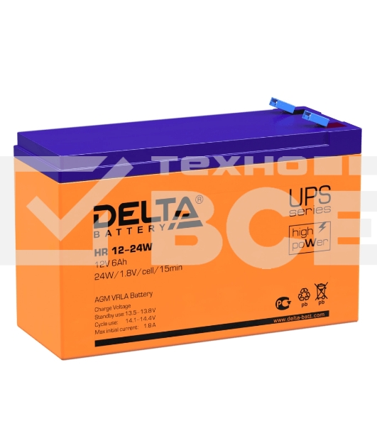 Батарея Delta HR 12-24 W (12V, 6Ah)