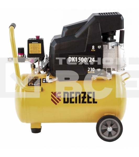 Компрессор Denzel воздушный DK1500/24,Х-PRO 1,5 кВт, 230 л/мин, 24 л 58063