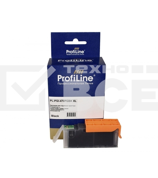Струйный картридж PL-PGI-470PGBK XL для принтеров Canon PIXMA TS5040/TS6040/TS8040/TS9040/MG5740/MG6840/MG7740 с чернилами Black ProfiLine