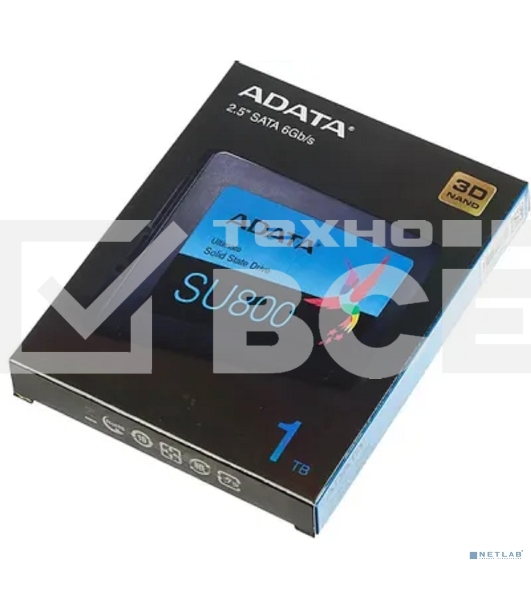 Накопитель SSD ADATA SU800, 1Tb, SATA III, 2.5