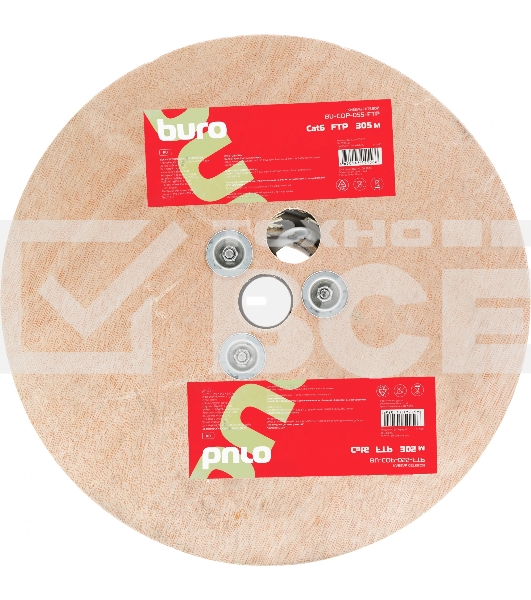 Кабель сетевой Buro BU-COP-055-FTP FTP 4 пары cat6 solid 0.55мм Cu 305м серый