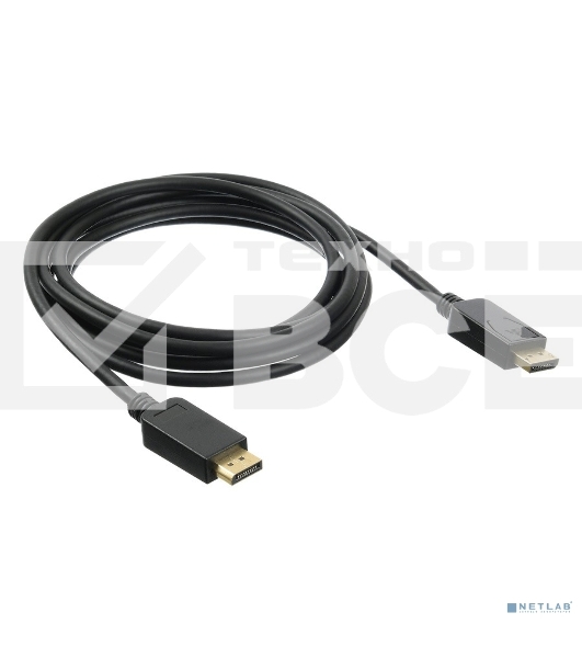 Кабель аудио-видео Buro v 1.2 DisplayPort (m)/DisplayPort (m) 3м. Позолоченные контакты черный (BHP DPP 1.2-3)
