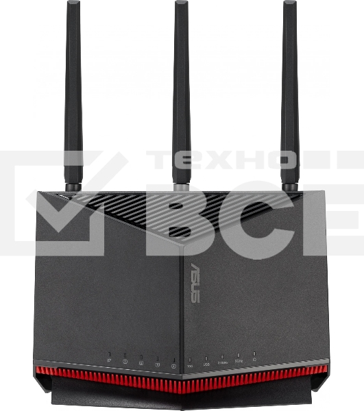 Маршрутизатор ASUS RT-BE86U, черный/красный, 90IG08W0-MO9A0V
