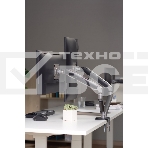 Кронштейн для мониторов Ultramounts UM735BL черный/серый 17'-27' макс.7кг крепление к столешнице поворот и наклон, фото17