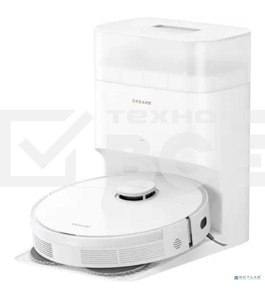 Робот-пылесос DreameBot L10S Plus белый/черный, 75 Вт, 5200 мАч Li-Ion, уборка влажная/комбинированная/сухая, пылесборник контейнер 0.35 л