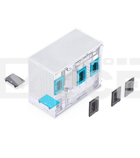 Корпус без блока питания Case JONSBO D32 PRO, Mini-Tower, TG, no fan, 2xUSB-A 3.2 + 1xUSB-C 3.2, mATX, mDTX, mITX White