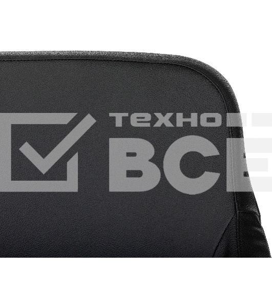 Кресло офисное Бюрократ CH-380M черный, эко.кожа, крестов. металл