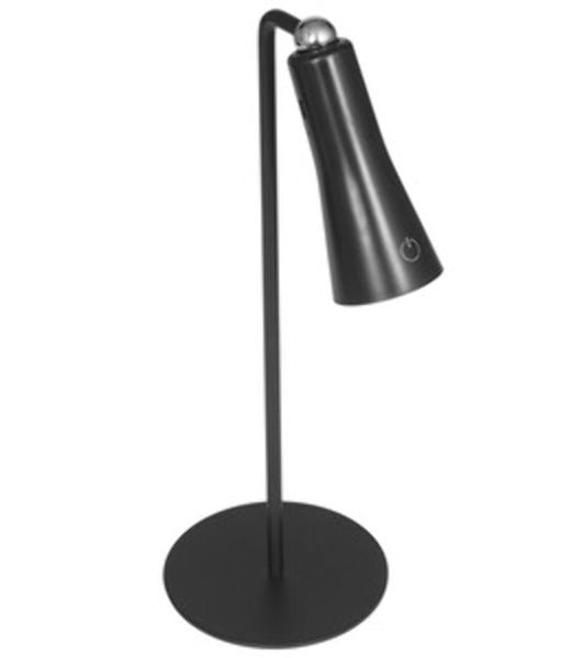 Светильник ULTRAFLASH (15724) UF-834 C02 черный (Led св-к настольный, 8Вт, 5 ССТ, диммируемый, ночник, таймер, зарядка)