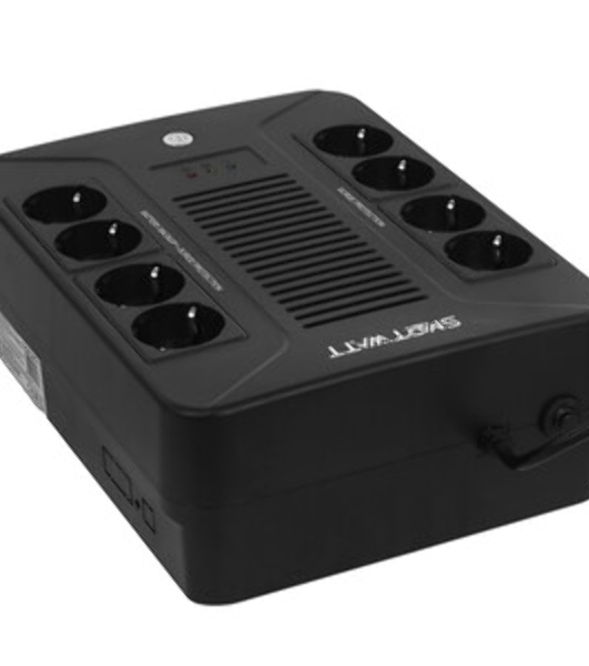 Источник бесперебойного питания UPS SAFE PRO 650, Li-AS, Br, 600/360 ВА/Вт, LED, USB, RJ11/45, SCHUKOx8, 1*7 Ач
