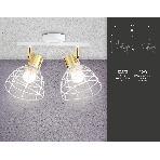 Светильник Ambrella light TR8601/2 WH/GD белый/золото E27*2 max 40W 260*154*230, фото 1