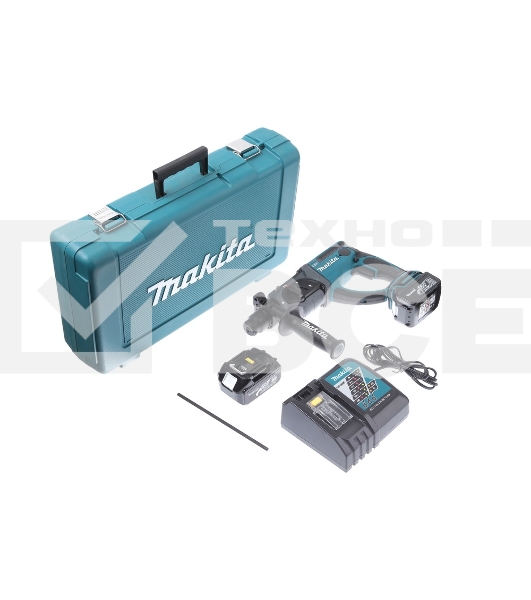 Перфоратор Makita DHR202RFE Перфоратор ак,SDS+, 18В,2х 3 Ач Li-ion,3реж,1.9Дж,0-4000у\м,3.5кг,чем,подсветка,совмест с 4 Ач Li-ion